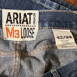 Ariat M3 Loose Fit 42 / 34 Blue jeans. Worn once and taken to the cleaners.